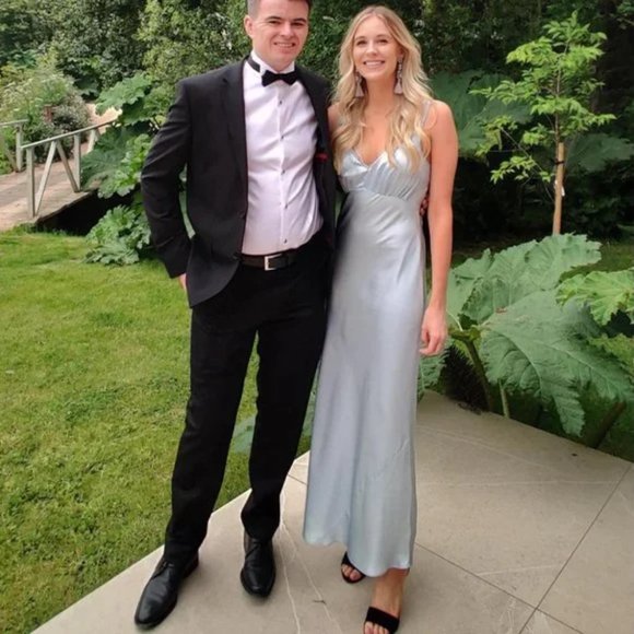 Reformation Daytona Silk Dress - Mineral - Picture 6 of 8